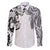 Japanese Irezumi and Hawaiian Polynesian Art Tattoo Family Matching Long Sleeve Bodycon Dress and Hawaiian Shirt White Color - Polynesian Pride