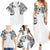 Japanese Irezumi and Hawaiian Polynesian Art Tattoo Family Matching Summer Maxi Dress and Hawaiian Shirt White Color - Polynesian Pride