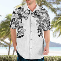 Japanese Irezumi and Hawaiian Polynesian Art Tattoo Hawaiian Shirt White Color - Polynesian Pride