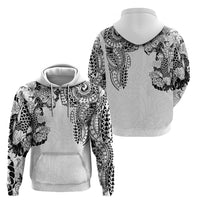 Japanese Irezumi and Hawaiian Polynesian Art Tattoo Hoodie White Color - Polynesian Pride