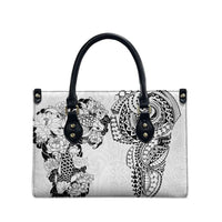 Japanese Irezumi and Hawaiian Polynesian Art Tattoo Leather Bag White Color - Polynesian Pride