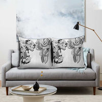 Japanese Irezumi and Hawaiian Polynesian Art Tattoo Pillow Cover White Color - Polynesian Pride