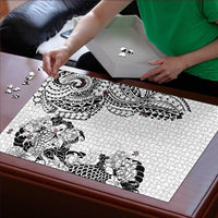 Japanese Irezumi and Hawaiian Polynesian Art Tattoo Puzzle White Color - Polynesian Pride