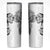 Japanese Irezumi and Hawaiian Polynesian Art Tattoo Skinny Tumbler White Color - Polynesian Pride