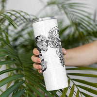 Japanese Irezumi and Hawaiian Polynesian Art Tattoo Skinny Tumbler White Color - Polynesian Pride