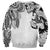 Japanese Irezumi and Hawaiian Polynesian Art Tattoo Sweatshirt White Color - Polynesian Pride