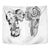 Japanese Irezumi and Hawaiian Polynesian Art Tattoo Tapestry White Color - Polynesian Pride