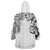 Japanese Irezumi and Hawaiian Polynesian Art Tattoo Wearable Blanket Hoodie White Color - Polynesian Pride
