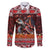 Hawaii KaʻUla Wena Volcano Turtle Family Matching Puletasi and Hawaiian Shirt Lava and Tropical Plants Tribal Pattern