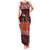Hawaii KaʻUla Wena Volcano Turtle Family Matching Tank Maxi Dress and Hawaiian Shirt Lava and Tropical Plants Tribal Pattern