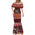 Hawaii KaʻUla Wena Volcano Turtle Mermaid Dress Lava and Tropical Plants Tribal Pattern