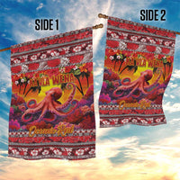 Hawaii KaUla Wena Octopus Garden Flag Oceanic Red with Corals and Tropical On Sunset Landscape LT03 - Polynesian Pride