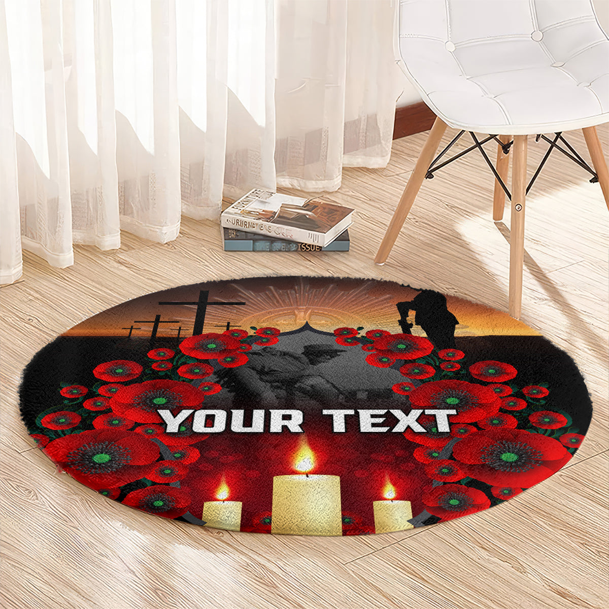 Custom New Zealand and Australia ANZAC Day Round Carpet Gallipoli and Canlelight Lest We Forget LT03 - Polynesian Pride