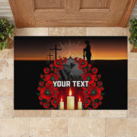 Custom New Zealand and Australia ANZAC Day Rubber Doormat Gallipoli and Canlelight Lest We Forget LT03 - Polynesian Pride
