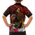 Papua New Guinea Bird-of-Paradise Family Matching Off Shoulder Short Dress and Hawaiian Shirt Hibiscus and Kundu Drum Tribal Pattern LT03 - Polynesian Pride