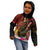 Papua New Guinea Bird-of-Paradise Kid Hoodie Hibiscus and Kundu Drum Tribal Pattern LT03 - Polynesian Pride