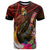 Papua New Guinea Bird-of-Paradise T Shirt Hibiscus and Kundu Drum Tribal Pattern LT03 Yellow - Polynesian Pride