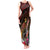 Papua New Guinea Bird-of-Paradise Tank Maxi Dress Hibiscus and Kundu Drum Tribal Pattern LT03 Women Yellow - Polynesian Pride