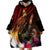 Papua New Guinea Bird-of-Paradise Wearable Blanket Hoodie Hibiscus and Kundu Drum Tribal Pattern LT03 - Polynesian Pride