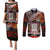 New Zealand ANZAC Day Couples Matching Puletasi and Long Sleeve Button Shirt The Ode of Remembrance and Silver Fern LT03 Black - Polynesian Pride