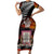 New Zealand ANZAC Day Short Sleeve Bodycon Dress The Ode of Remembrance and Silver Fern LT03 Long Dress Black - Polynesian Pride