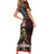 New Zealand ANZAC Day Short Sleeve Bodycon Dress The Ode of Remembrance and Silver Fern LT03 - Polynesian Pride