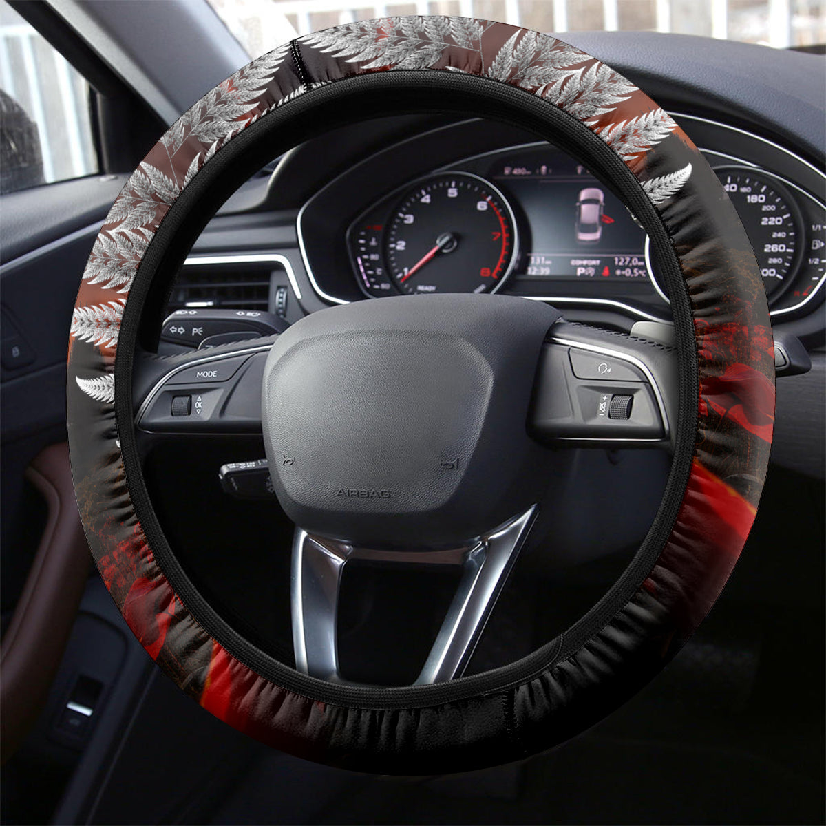 New Zealand ANZAC Day Steering Wheel Cover The Ode of Remembrance and Silver Fern