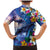 Hawaiian Lei Day Plumeria Humpback Whales Family Matching Mermaid Dress and Hawaiian Shirt Polynesian Art Vibrant Starry Nebula Style