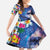 Hawaiian Lei Day Plumeria Humpback Whales Family Matching Mermaid Dress and Hawaiian Shirt Polynesian Art Vibrant Starry Nebula Style