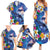 Hawaiian Lei Day Plumeria Humpback Whales Family Matching Summer Maxi Dress and Hawaiian Shirt Polynesian Art Vibrant Starry Nebula Style