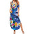 Hawaiian Lei Day Plumeria Humpback Whales Family Matching Summer Maxi Dress and Hawaiian Shirt Polynesian Art Vibrant Starry Nebula Style