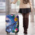 Hawaiian Lei Day Plumeria Humpback Whales Luggage Cover Polynesian Art Vibrant Starry Nebula Style