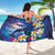 Hawaiian Lei Day Plumeria Humpback Whales Sarong Polynesian Art Vibrant Starry Nebula Style