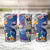 Hawaiian Lei Day Plumeria Humpback Whales Tumbler Cup Polynesian Art Vibrant Starry Nebula Style