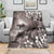 Hawaiian Lei Day Plumeria Humpback Whales Blanket Polynesian Art Vibrant Starry Nebula Grayscale Style