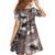 Hawaiian Lei Day Plumeria Humpback Whales Family Matching Mermaid Dress and Hawaiian Shirt Polynesian Art Vibrant Starry Nebula Grayscale Style
