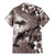 Hawaiian Lei Day Plumeria Humpback Whales Family Matching Mermaid Dress and Hawaiian Shirt Polynesian Art Vibrant Starry Nebula Grayscale Style