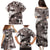 Hawaiian Lei Day Plumeria Humpback Whales Family Matching Puletasi and Hawaiian Shirt Polynesian Art Vibrant Starry Nebula Grayscale Style