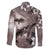 Hawaiian Lei Day Plumeria Humpback Whales Family Matching Short Sleeve Bodycon Dress and Hawaiian Shirt Polynesian Art Vibrant Starry Nebula Grayscale Style