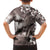 Hawaiian Lei Day Plumeria Humpback Whales Family Matching Tank Maxi Dress and Hawaiian Shirt Polynesian Art Vibrant Starry Nebula Grayscale Style