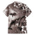 Hawaiian Lei Day Plumeria Humpback Whales Family Matching Tank Maxi Dress and Hawaiian Shirt Polynesian Art Vibrant Starry Nebula Grayscale Style