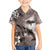 Hawaiian Lei Day Plumeria Humpback Whales Family Matching Tank Maxi Dress and Hawaiian Shirt Polynesian Art Vibrant Starry Nebula Grayscale Style
