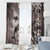 Hawaiian Lei Day Plumeria Humpback Whales Window Curtain Polynesian Art Vibrant Starry Nebula Grayscale Style