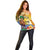 Happy Lei Day Off Shoulder Sweater Hula Male Dancer Polynesian Flower Kakau Pattern