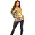 Happy Lei Day Off Shoulder Sweater Hula Girl Polynesian Flower Kakau Pattern