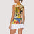 Happy Lei Day Women Sleeveless Polo Shirt Hula Girl Polynesian Flower Kakau Pattern