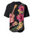 Ukulele mix Polynesian Flower Baseball Jersey Hawaiian Tribal Pattern