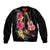 Ukulele mix Polynesian Flower Bomber Jacket Hawaiian Tribal Pattern