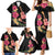 Ukulele mix Polynesian Flower Family Matching Mermaid Dress and Hawaiian Shirt Hawaiian Tribal Pattern