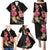 Ukulele mix Polynesian Flower Family Matching Puletasi and Hawaiian Shirt Hawaiian Tribal Pattern